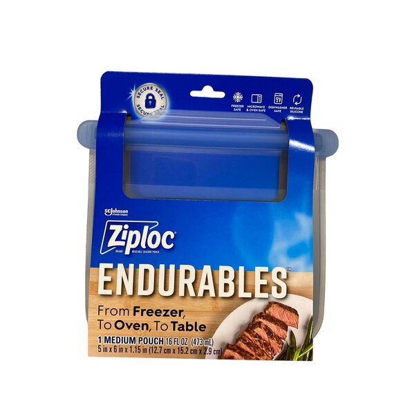 Ziploc Endurables 1 Medium Pouch 16 Fl Oz NEW Reusable Pouch Bag - Picture 1 of 12